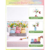 Mason Jar Spring Easter Table Decor, Centerpieces For Tables With Pastel Easter Eggs And Berries, Farmhouse Wood Tray, 22 Pcs Easter Spring Decorations Indoor For Home Office Table