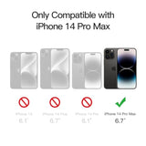 JETech Matte Case for iPhone 14 Pro Max 6.7-Inch, Shockproof Military Grade Drop Protection, Frosted Translucent Back Phone Cover, Anti-Fingerprint (Black)