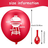 Baby Q Balloons: Red & White Latex Party Decorations - 56pc Set