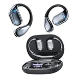 Open Ear Bluetooth 5.4 Headphones: Ip55 Waterproof Sport Earbuds With Touch Control & Led Display, Ergonomic Air Silicone Ear Hooks For Secure Fit. Directional Audio For Running, Cycling And Workouts