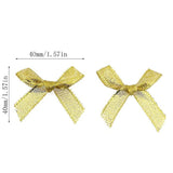 Ribbon Bow 100Pcs 4X4X1Cm Satin Ribbon Craft Tied Bows For Diy Craftin