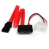 12In Slimline Sata To Sata With Lp4 Power Cable Adapter (Slsataf12)