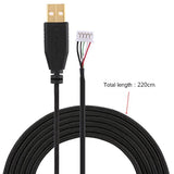 2.2M / 7.22Ft Usb Gaming Mouse Cable Replacement For Naga 2014 Line 14