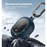 Magnetic Case for Bose QuietComfort Earbuds 2024, Rugged Shockproof Protective Cover with Magnetic Lok and Carabiner, Navy Color