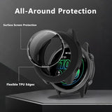 Watch Screen Protector (3+1Pack) Compatible for Garmin Forerunner 570 47mm,Full Coverage 3D Curved Edge Frame PET Film Anti-Scratch High Definition