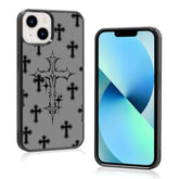 Blessed Cross Phone Case Compatible With Iphone 13/14 (6.1 Inch) - Shockproof Tpu Protective Cover With Jesus Cross For Men, Women, And Girls Black