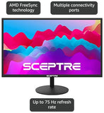 27-Inch Fhd Led Gaming Monitor 75Hz 2X Hdmi Vga Build-In Speakers, Ultra Slim Metal Black
