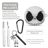 For Airpods 4 Case Cover With Cleaner Kit And Cute Panda Keychain, Glow In The Dark Skull Case For Apple Airpods 4Th Generation, Funny Anime Soft Silicone Airpod 4 Gen Cases For Women Men