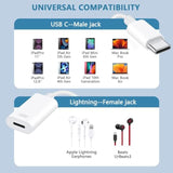 Usb C To Lightning Audio Adapter, Usb Type C Male To Female Lightning Earphone Audio Adapter Compatible With Iphone 16/16 Pro Max/15/15Pro, Ipad Pro, Ipad Air 6/5/4, Macbook, Galaxy S24(Audio Only)