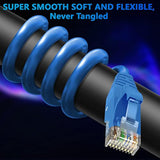 Cat 6 Ethernet Cable 40 Ft-Blue, High Speed Internet Cable (6 Colors For Selec
