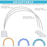 Balloon Arch Stand Kit With Base, Adjustable Ballon Arch Holder Kit With 45Pcs Balloon Clips, Balloon Pump,9Ft Tall & 10Ft Wide Baloon Arch For Wedding Birthday Party Supplies Decorations