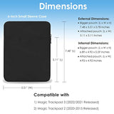 Premium Water-Resistant Sleeve Case Protector For Apple Magic Trackpad 3 / Magic Trackpad 2 Accessory Durable Touchpad Protective Bag Cover With Pouch For Charger Cable (Black)