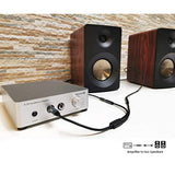 6.35Mm 1/4 Male To Dual 3.5Mm 1/8 Female Headphone Adapter, Trs Stereo Sapphire Blue & Gold-Plated Audio Splitter For Amplifiers, Guitar Amp, Keyboard Piano, Home Theater, Mixer - 12 Inch