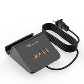 Multiple Usb Charger Station With Usb C Charging Station For Multiple Devices, Usb C Charger For Iphone 15/Pro/Pro Max/Samsung Galaxy, Google Pixel,Htc(Grey-25W)