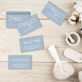 Diaper Raffle Tickets & Book Request Cards For Baby Shower - Set Of 50 Blue Minimalist Game Cards (2.1X3.5 Inch)-Baby Announcement Invite Supplies For Boys & Girls-Gender Reveal Party Decorations-A01