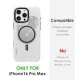 A16 For Iphone 16 Pro Max Magnetic Thermal Case | Updated Camera Control | Imd Technology | Compatible With Magsafe | Complete Wrap-Around | Touch Translucent White