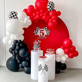 Race Car Balloon Garland Kit: Checkered Flag Party Decorations