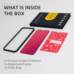 Privacy Screen Protector - Compatible With Iphone 16E, 14, 13 And 13 Pro 6.1 Inch Gradient Colorful Electroplated Anti-Spy Anti-Blue Light Tempered Glass