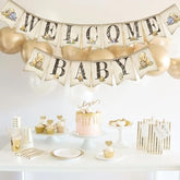 Winnie Welcome Baby Banner Classic The Pooh Baby Shower Banners Garland Wall Decor For Newborn Party Supplies