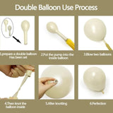 White Balloon Arch Pearl White Balloons Gold Balloon Arch Kit Pearl Sand Balloons Different Size For Wedding Bridal Anniversary Engagement Prom Party Decorations