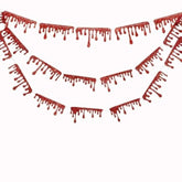 Glitter Red Blood Drop Garland Vampire Party Decorations Vampire Diaries Birthday Decoration Twilight Decorations Bloody Flag Banner Hanging Horror Movie Theme Murder Gothic Bday Party Decor