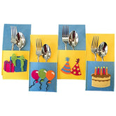 Birthday Silverware And Party Favor Holders 8 Pack Felt Pockets For Kids Or Adults Party Teble Decorations, Reusable, Fun And Colorful Decorations.