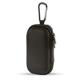 Portable Hard EVA Case, Protective Hard Shell Travel Carrying Case Bag with Dual Zipper and Metal Carabiner for MP3 Players, USB Cable, Earphones,