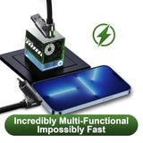 240W 4-In-1 Multi Fast Usb Charging Cable With Breathing Light, Usb A Type C Lightning Cable For Iphone 16 15 14 13 12 11 Pro Max Ipad Samsung Galaxy Macbook Ipad Tablets & More (6Ft, Black)