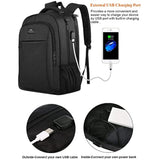 Business Laptop Backpack, 15.6 Inch Travel Laptop Bag Rucksack With Usb Charging Port, Waterresistant Bag Daypack For Work College Computer Men Women Backpack, Black