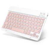Wireless Keyboard For Tablet/Ipad/Ios/Android/Windows, Mini Bluetooth Keyboard, Portable Size Ultra-Slim Design, Rechargeable Speedier Response/Comfortable Typing, Pink