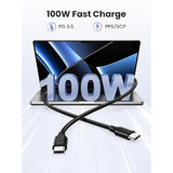 UGREEN 100W 3-Pack USB C Cable, Fast Charging USB-C Charger Cable Compatible with iPhone 17/17 Plus/17 Pro/17 Pro Max/16, MacBook Pro 2022, iPad Pro 2022, Galaxy S25/S24 Ultra, Pixel, 6.6FT