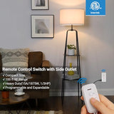 2 Side Outlets Remote Control Outlet With 2 Remotes, No Interference Wireless Remote Outlet Light Switch With 2 Outlets, 15A/1875W, 100Ft Rf Range, Programmable