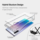 Case For Samsung Galaxy Note 10+ / Note 10 Plus Shockproof Bumper Protective Cover Hybrid Design Hard Pc Back + Flexible Tpu Raised Bezel Slim Fit With Airbags Corners Clear