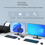 Printer Cable Splitter One Printer Two Computers, 2 Port Usb Switch, Usb 2.0 Manual Computer Printers Switch For Home Use With 2Pcs 6 Feet Print Cables Printer Cable Splitter