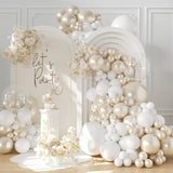 Pearl White Balloon Arch Kit 101pcs for Weddings, Showers, Birthdays & Party Décor