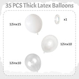 Pearl White Balloon Set: 12" Latex Party Decorations (35pcs)