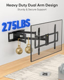 Long Arm TV Wall Mount with 42.9 inch Extension and Power Strip for 60120 Inch TVs, Heavy Duty Full Motion TV Mount,VESA 900x600mm,up to 275