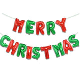 Merry Christmas Balloon Banner Red And Green Letters Merry Christma Balloons For Christmas Foil Balloons Party Decorations