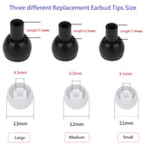 36 Pieces Large Earbud Tips Soft And Comfortable Ear Bud Replacement Pieces Silicone Fit Most In-Ear Headphones?Inner Hole 3.8Mm -5.5Mm?Large Clear White Replacement Earbuds Silicone Tips