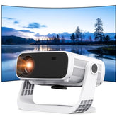 2025 Smart Projector With Wifi And Bluetooth - Portable Mini Projector For Home Theater, Compatible With Netflix, 1080P 4K, Auto Keystone,Smartphone, Hdmi, Usb, Av, Fire Stick, Ps5, Includes Stand