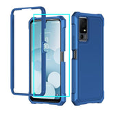 Jitterbug Smart 4 & TCL 40 Case with Screen Protector Blue Military Cover