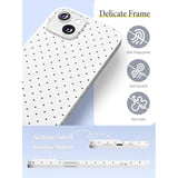 Compatible With Iphone 13 & Iphone 14 Case, With Polka Dot Aesthetics Design Simple Case For Women Girl, Cute Fashion Soft Tpu Slim Protection Phone Case For Iphone 14/13 6.1'' - White
