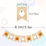 Ghost Pumpkin Banner Halloween Decorations Mantle Fireplace Bunting Garland Party
