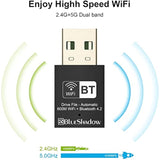 2-In-1 Usb Wifi Bluetooth Adapter - Dual Band 2.4G/5G Wireless Network Adapter