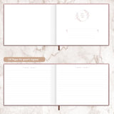 Elegant Wedding Guest Book - Perfect For Wedding Receptions, Baby Showers, Birthdays And Special Events - 7" X 9" Sign In Book - 120 Lined Pages - Leather Hardcover - White