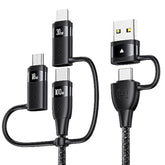 100W Usb C Multi Charging Cable, Usams 4Ft 5-In-1 5A Fast Sync Charger Adapter