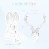 12 Pack Large Balloon Arch Clips, Transparent Spring Clamps For Backdrop, 3.5'' Heavy Duty Plastic Clip For Balloon Arch Kit Birthday Decoration Beach Towels Crafts Photography, Clear