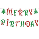 Christmas Birthday Banner, Christmases Birthday Party Decorations, Used For Interior Decorations