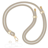 Khaki Crossbody Phone Lanyard Neck Strap with Metal Buckles Universal