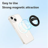 Magnetic Silicone Ring Grip Phone Holder, Rotating Finger Loop Ring Grip Holder, Soft And Portable, Strong Magnetic Attraction, Compatible With Magsafe Phone Case (Lilac)